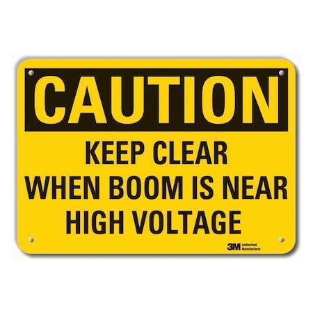 Lyle Caution Sign, 7 in. H, Aluminum, Keep Clear LCU3-0385-RA_10x7