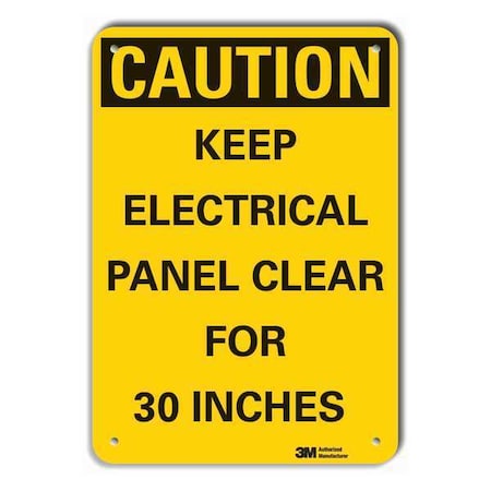 Lyle Caution Sign, 10 in. H, Aluminum, LCU3-0386-RA_14x10 LCU3-0386-RA_14x10