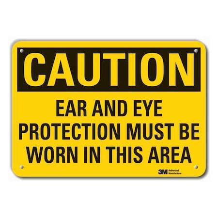 Lyle Caution Sign, 10" W, 7" H, 0.055" Thick, LCU3-0406-NP_10x7 LCU3-0406-NP_10x7