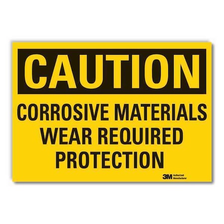 Lyle Caution Sign, 10" W, 7" H, 0.004" Thickness, LCU3-0396-ED_10x7 LCU3-0396-ED_10x7