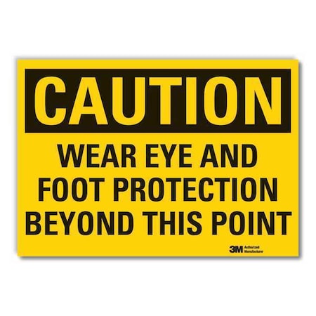 Lyle Caution Sign, 3-1/2 in. H, Vinyl, LCU3-0403-RD_5x3.5 LCU3-0403-RD_5x3.5