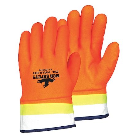 MCR SAFETY 10" Chemical Resistant Gloves, PVC, L, 12PK 6410SCHV