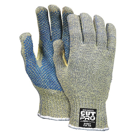 Mcr Safety Cut Resistant Coated Gloves, Cut Level A4 , Dotted , PVC , Dotted , M 1 PR 93867M
