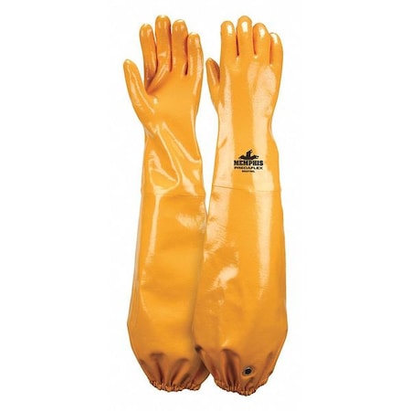 Mcr Safety Predaflex Chemical Resistant Gloves, Nitrile, 25 in L, 40.00 mil, Yellow, XL, 1 PR MG9796XL