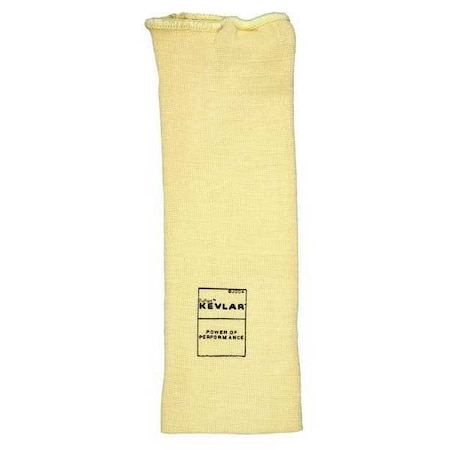 Mcr Safety Cut-Resistant Sleeve: ANSI/ISEA Cut Level A3, Kevlar ( 7 ga ), Yellow, Knit Cuff, 10 in Length 9371