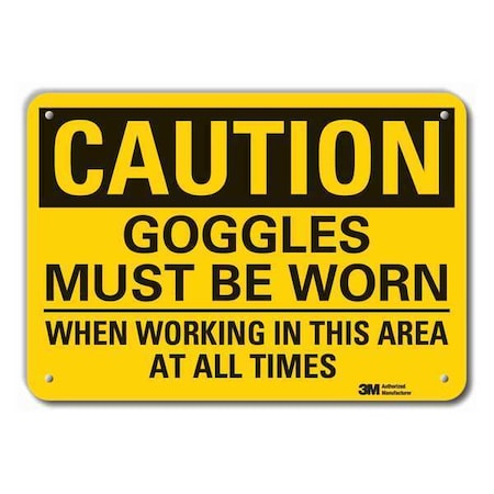 Lyle Caution Sign, 10 in. H, Aluminum, LCU3-0451-RA_14x10 LCU3-0451-RA_14x10