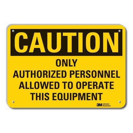 Lyle Caution Sign, 7 in H, 10 in W, Plastic, Vertical Rectangle, English, LCU3-0453-NP_10x7 LCU3-0453-NP_10x7