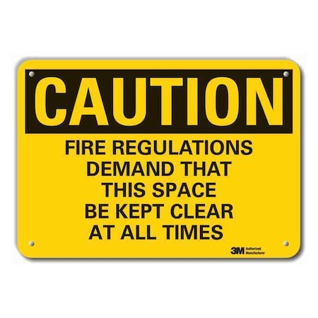 Lyle Caution Sign, 10" W, 7" H, 0.055" Thick LCU3-0461-NP_10x7