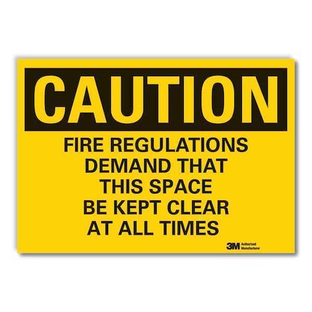 Lyle Caution Sign, 10 in Height, 14 in Width, Non-PVC Polymer, Horizontal Rectangle, English LCU3-0461-ED_14x10