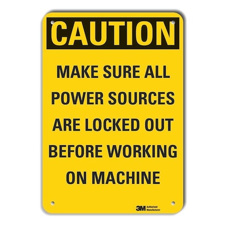 Lyle Caution Sign, 7" W, 10" H, 0.055" Thick, LCU3-0464-NP_7x10 LCU3-0464-NP_7x10