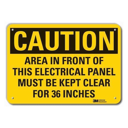 Lyle Caution Sign, 10 in. H, Aluminum, LCU3-0466-RA_14x10 LCU3-0466-RA_14x10