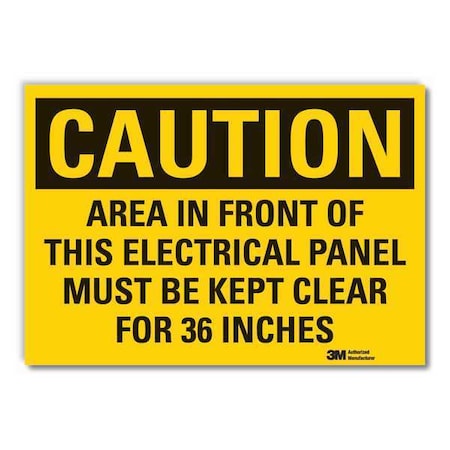 Lyle Caution Sign, 5 in. H, Vinyl, LCU3-0466-RD_7x5 LCU3-0466-RD_7x5