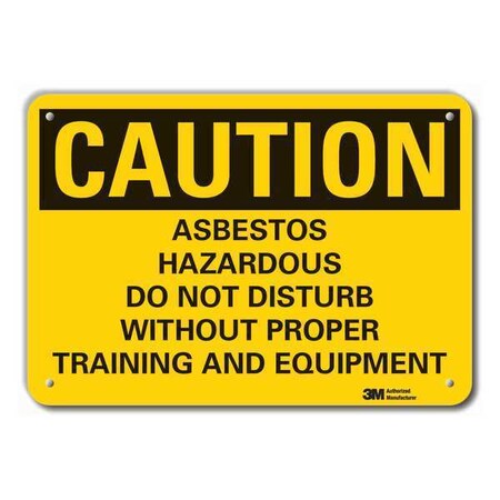 Lyle Caution Sign, 7 in H, 10 in W, Plastic, Vertical Rectangle, English, LCU3-0467-NP_10x7 LCU3-0467-NP_10x7