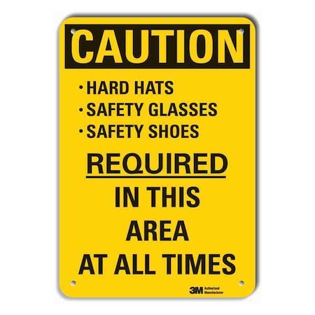Lyle Caution Sign, 7" W, 10" H, 0.055" Thick, LCU3-0469-NP_7x10 LCU3-0469-NP_7x10