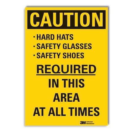 Lyle Caution Sign, 10"W, 14" H, 0.004" Thickness, LCU3-0469-ED_10x14 LCU3-0469-ED_10x14