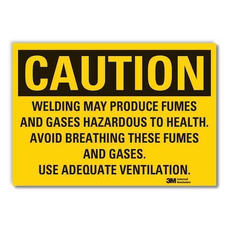 Lyle Caution Sign, 10 in Height, 14 in Width, Non-PVC Polymer, Horizontal Rectangle, English LCU3-0489-ED_14x10
