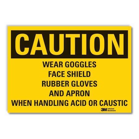 Lyle Caution Sign, 7 in Height, 10 in Width, Reflective Sheeting, Vertical Rectangle, English LCU3-0475-RD_10x7