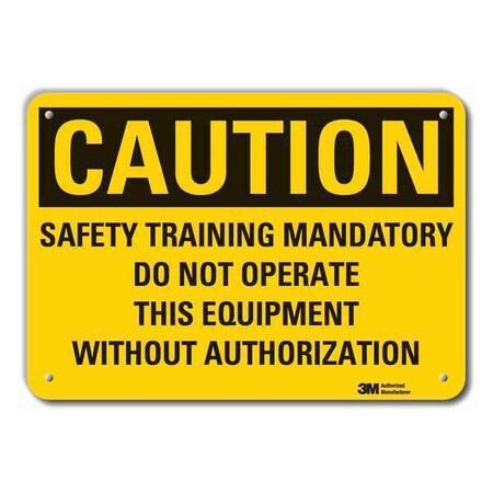 Lyle Caution Sign, 7 in Height, 10 in Width, Plastic, Vertical Rectangle, English LCU3-0476-NP_10x7