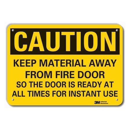 Lyle Caution Sign, 7 in Height, 10 in Width, Aluminum, Vertical Rectangle, English LCU3-0479-RA_10x7