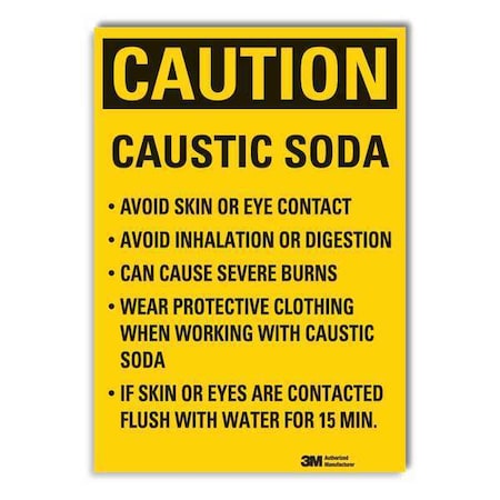 Lyle Caution Sign, 14 in Height, 10 in Width, Reflective Sheeting, Vertical Rectangle, English LCU3-0494-RD_14x10