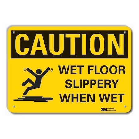 Lyle Caution Sign, 10 in Height, 14 in Width, Aluminum, Vertical Rectangle, English LCU3-0495-RA_14x10