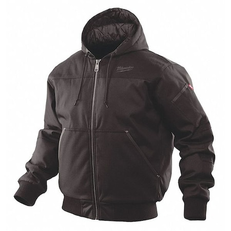 Milwaukee Tool Hooded Jacket, Black, M, 28 in. L, Mens 252B-M
