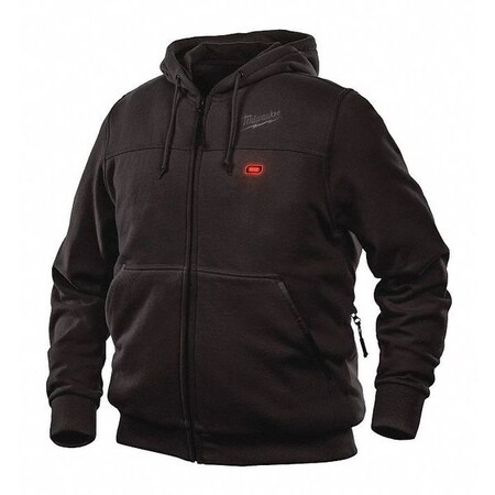 Milwaukee Tool M12 Mens Hoodie, 2XL, Black, 48" Chest Size 301B-202X