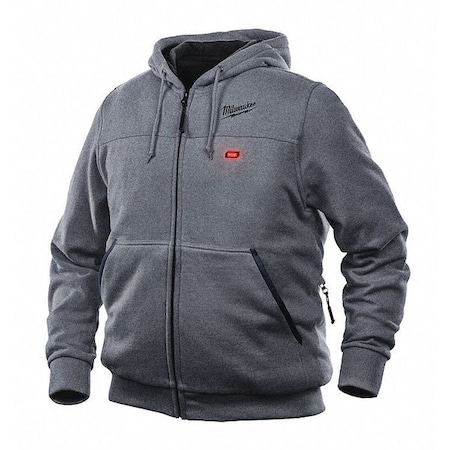 Milwaukee Tool M12 Mens Hoodie Kit, L, Gray, 44" Chest Size 301G-21L
