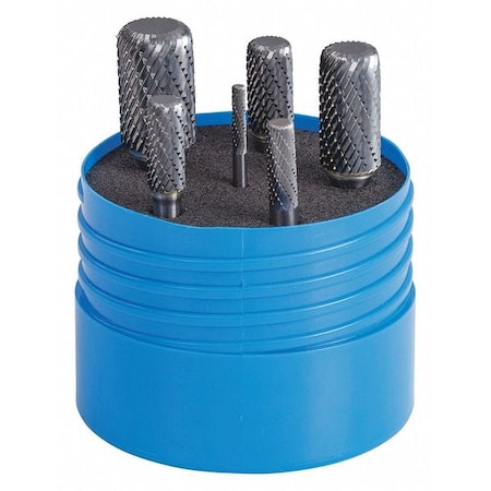 Sgspro Carbide Bur Set, Double Cut, 6 pcs. 18240