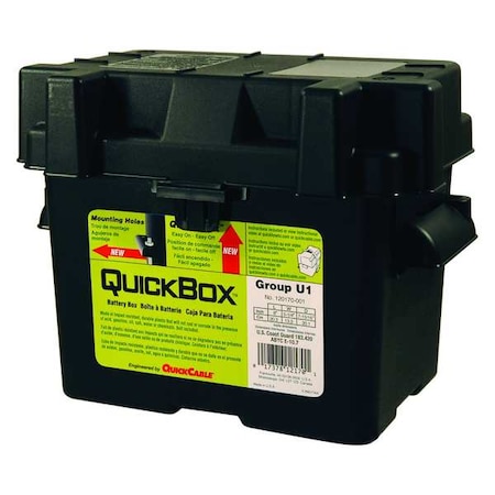 QUICKCABLE Battery Box, Black, 10-63/64" Lx7-39/64" W 120170-360-001
