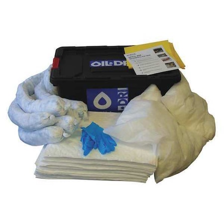 Oil-Dri Spill Kit Refill, 13 gal Volume Absorbed per Kit, 15 gal Capacity, Lab Pack, White L91315
