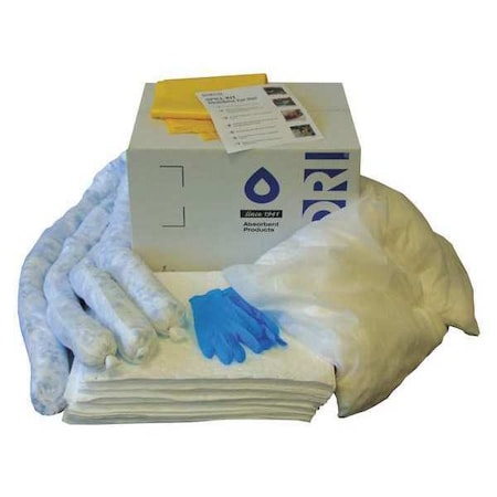 Oil-Dri Spill Kit Refill, 13 gal Volume Absorbed per Kit, 15 gal Capacity, Box, White L91315R