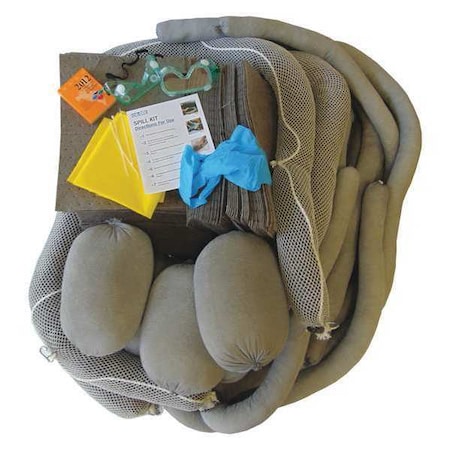 Oil-Dri Spill Kit Refill, 94 gal Volume Absorbed per Kit, 95 gal Capacity, Box, Gray L90595R