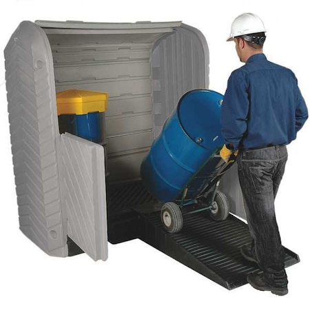 Ultratech Spill Pallet, 66 gal Spill Capacity, 2 Drums, 4,500 lb Load Capacity, Polyethylene 9675