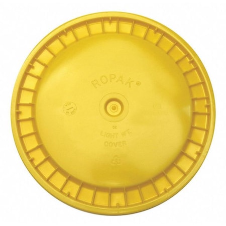 Zoro Select Plastic Pail Lid, Yellow, Snap, 1-3/16 in H ROP2100CVR-SN-Y