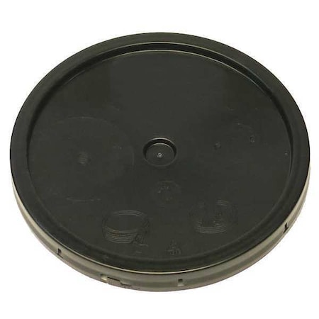 ZORO SELECT Pail Lid, Black, Tear tab, 1-3/16 in. H ROP2100CVR-TT-BK