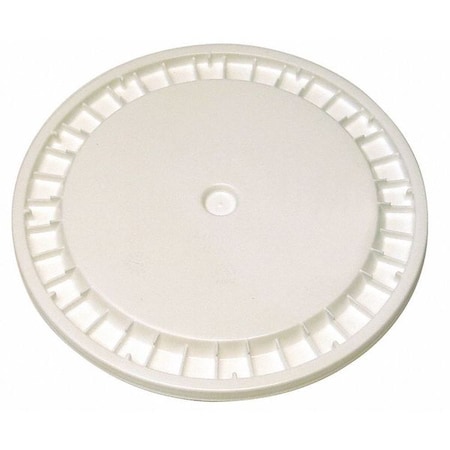 ZORO SELECT Plastic Pail Lid, White, Snap, 12-3/16"H ROP2100CVR-SN-W