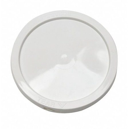 Zoro Select Plastic Pail Lid, White, Snap, 3/4 in. H ROP2110CVR-SN-W