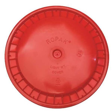 Zoro Select Plastic Pail Lid, Red, Snap, 1-3/16 in. H ROP2100CVR-SN-R