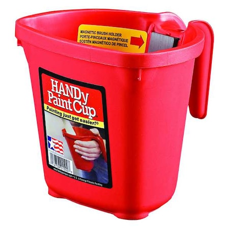 Handy Paint Products Plastic Paint Bucket, 1 pt, 6" L, 6 1/2" D, 6" W 1500-CC