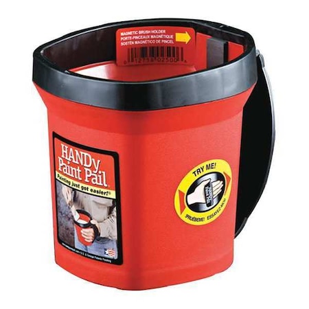 HANDY PAINT PRODUCTS Plastic Paint Bucket, 1 qt 2500-CT