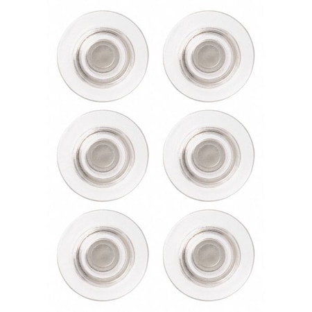 Quartet Magnets, 29/64 in. W, Clear, PK6 85391