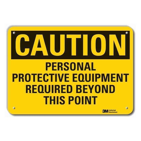 Lyle Caution Sign, 10" W, 7" H, 0.055" Thick, LCU3-0440-NP_10x7 LCU3-0440-NP_10x7