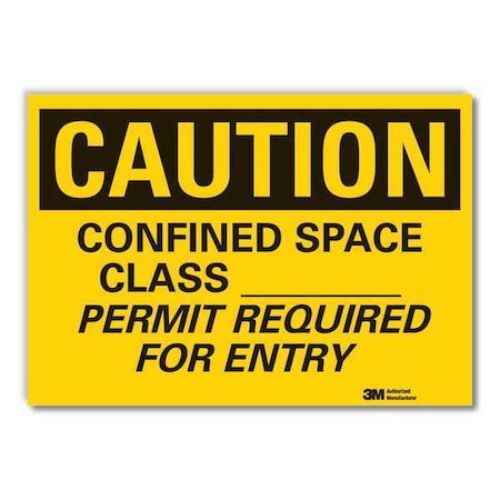 Lyle Caution Sign, 10 in. H, Vinyl, LCU3-0441-RD_14x10 LCU3-0441-RD_14x10