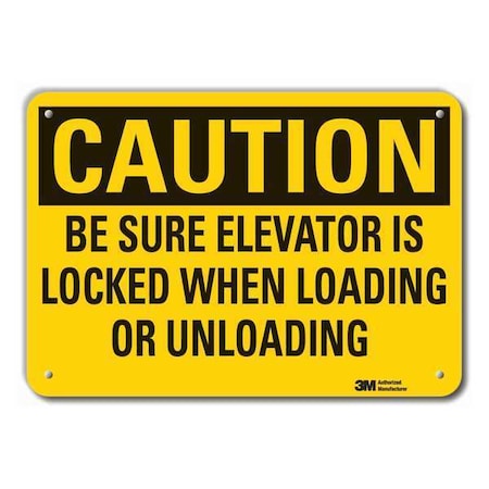 Lyle Caution Sign, 10 in Height, 14 in Width, Plastic, Horizontal Rectangle, English LCU3-0426-NP_14x10