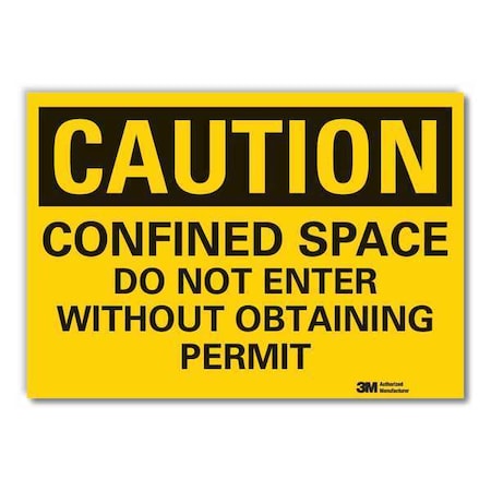Lyle Caution Sign, 10 in. H, Vinyl, LCU3-0427-RD_14x10 LCU3-0427-RD_14x10