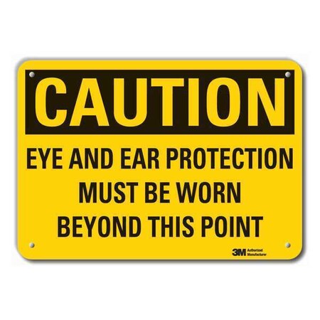Lyle Caution Sign, 7 in. H, Aluminum, LCU3-0431-RA_10x7 LCU3-0431-RA_10x7