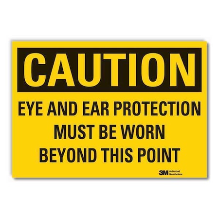 Lyle Caution Sign, 14"W, 10" H, 0.004" Thickness, LCU3-0431-ED_14x10 LCU3-0431-ED_14x10