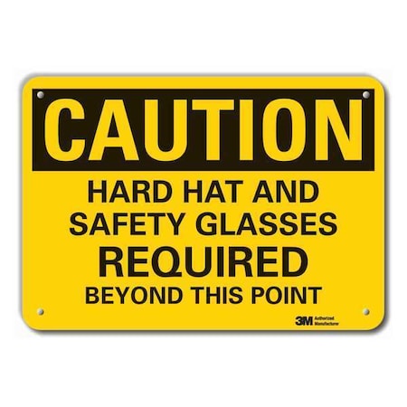 Lyle Caution Sign, 7 in. H, Aluminum, LCU3-0434-RA_10x7 LCU3-0434-RA_10x7