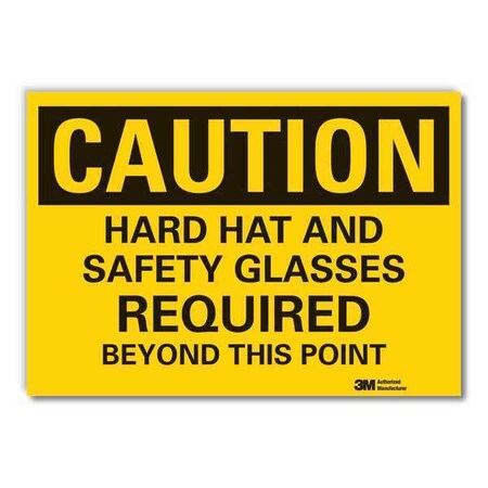 Lyle Caution Sign, 10" W, 7" H, 0.004" Thickness, LCU3-0434-ED_10x7 LCU3-0434-ED_10x7